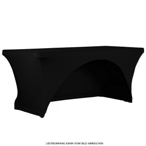 PRO Table cover stretch 140cm-160cm One-sided open black