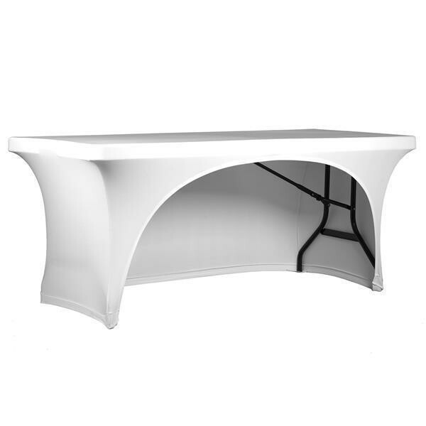 Expand Pro Tischcover, Tischhusse Stretch 140-160cm Einseitig offen Weiß