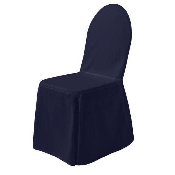 Expand BUDGET Stuhlhusse, Stuhlüberzug, Stuhlüberwurf mit Schleife Navyblau
