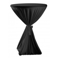 Round table cover stretch 70-85cm black