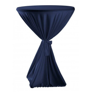 Round table cover stretch 70-85cm navy blue
