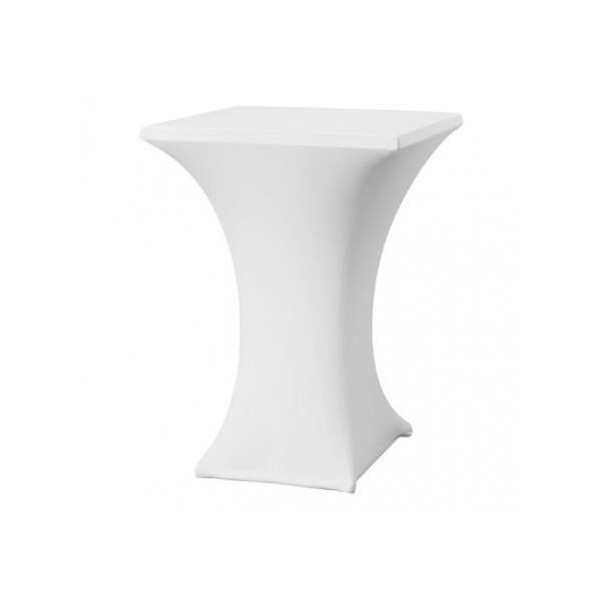 Cocktail table cover stretch 80x80cm white