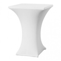 Cocktail table cover stretch 80x80cm white