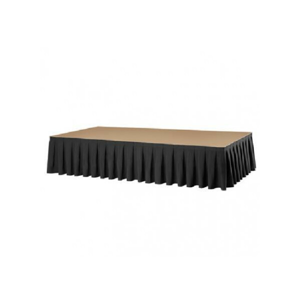 Stage skirting with folds VDS-certified, black