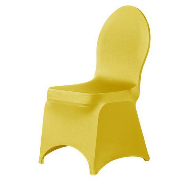 Budget chair cover stretch yellow