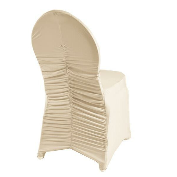 Budget chair cover gahtered creme