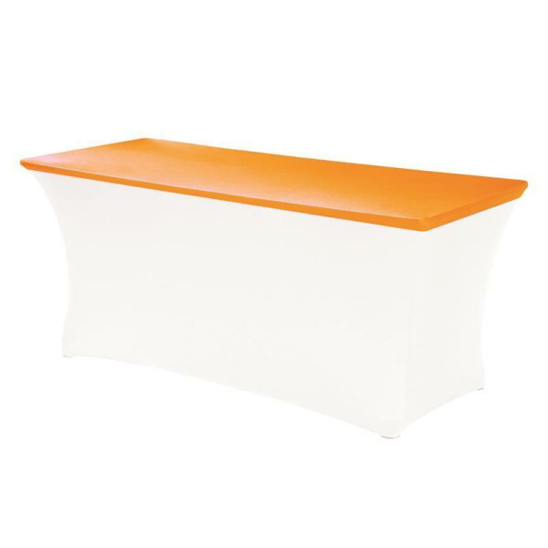 Expand BUDGET Tischplattenbezug, Schonbezug Stretch für 183cm Tische Table Topper Orange