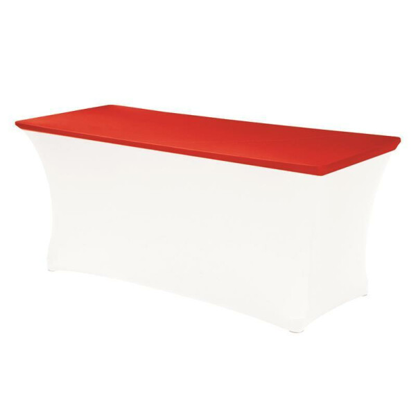 Expand BUDGET Tischplattenbezug, Schonbezug Stretch für 183cm Tische Table Topper Rot