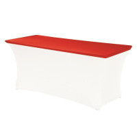 Expand BUDGET Tischplattenbezug, Schonbezug Stretch für 183cm Tische Table Topper Rot