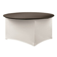 Expand BUDGET Tischplattenbezug, Schonbezug Stretch für runde Tische Table Topper 150cm Schwarz