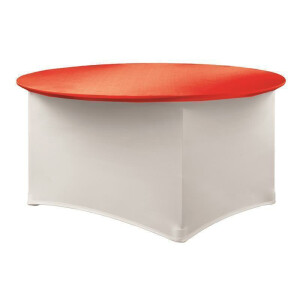 BUDGET Table topper stretch for round table150cm red