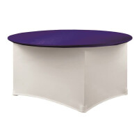 Expand BUDGET Tischplattenbezug, Schonbezug Stretch für runde Tische Table Topper 150cm Blau