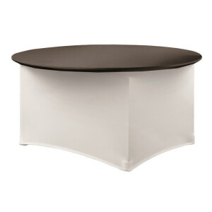 BUDGET Table topper stretch for round table 180cm black
