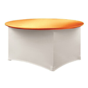 Expand BUDGET Tischplattenbezug, Schonbezug Stretch für runde Tische Table Topper 180cm Orange
