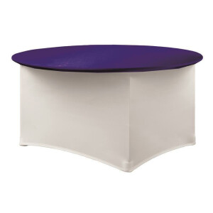 BUDGET Table topper stretch for round table 180cm blue