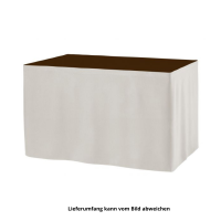 Table-skirting made of polyester crease-free 410x73cm white