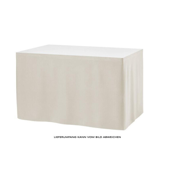 Table-skirting made of polyester crease-free 490x73cm white