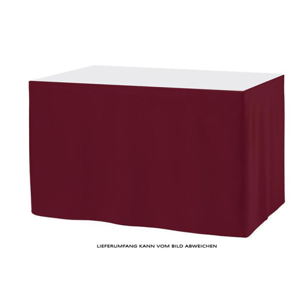 Table-skirting made of polyester crease-free 580x73cm bordeaux