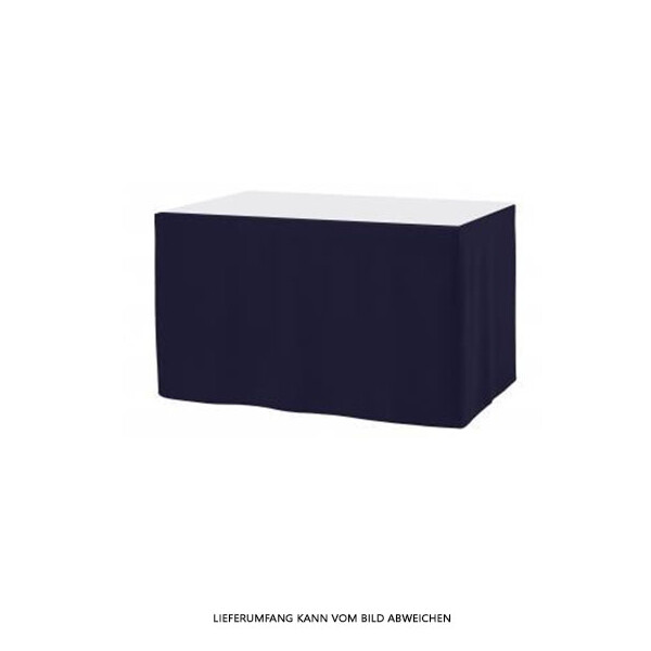 Table-skirting made of polyester crease-free 490x73cm navy blue