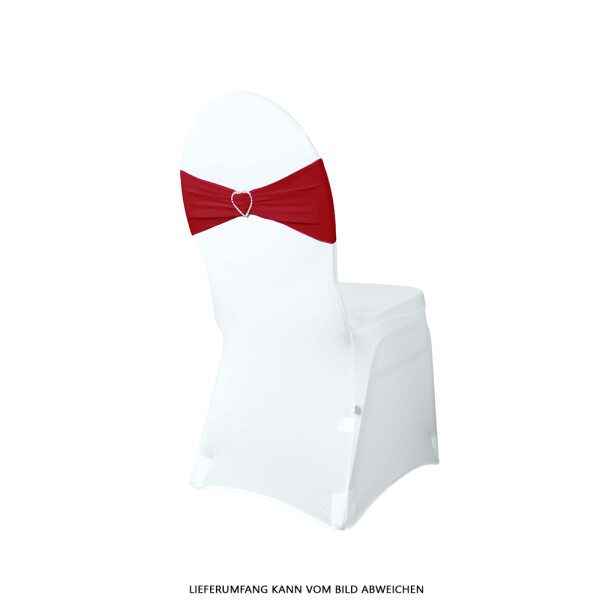Chair decoration bow with heart  claret