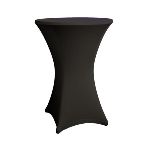 Cover for round bistro/bar tables 60cm black gastro-quality