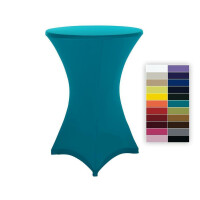 Cocktail table cover stretch 70-75cm turquoise