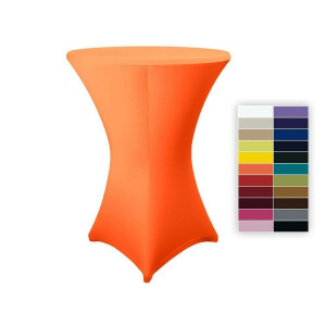 Cocktail table cover stretch 70-75cm orange