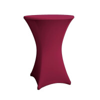 Cocktail table cover stretch 70-75cm  dark red