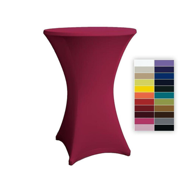 Cocktail table cover stretch 70-75cm  burgundy