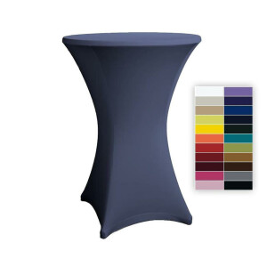 Cocktail table cover stretch 70-75cm navy blue