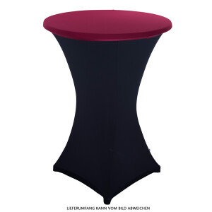 Expand Budget Tischplattenbezug, Schonbezug, Table Topper Stretch für 70cm Stehtisch Burgund