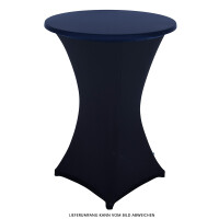Table topper, Protective cover stretch for 70cm cocktail table navy blue