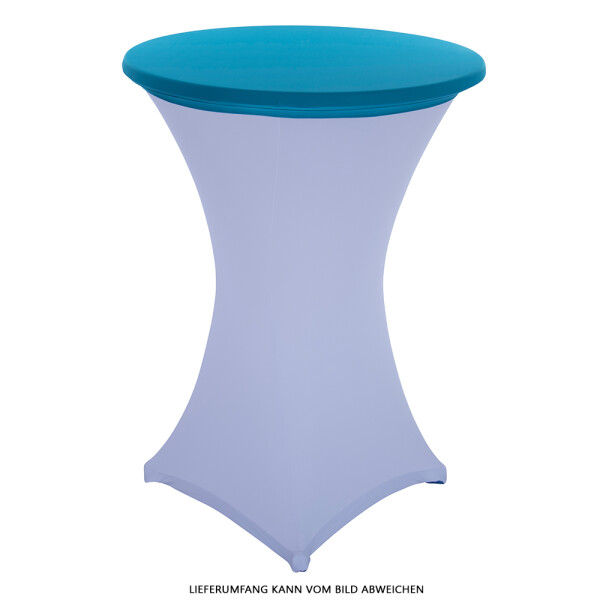 Table topper, Protective cover stretch for 70cm cocktail table turquoise