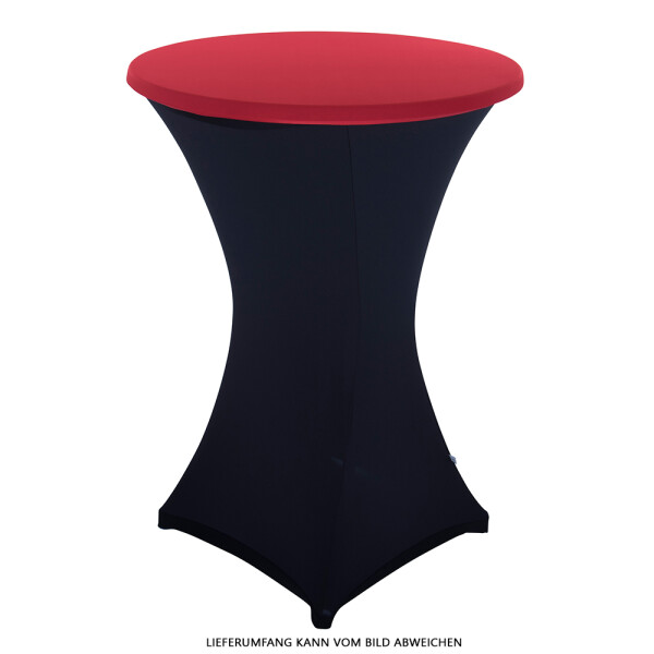 Expand Budget Tischplattenbezug, Schonbezug, Table Topper Stretch für 70cm Stehtisch Rot