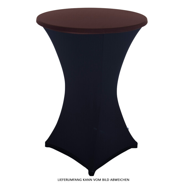 Expand Budget Tischplattenbezug, Schonbezug, Table Topper Stretch für 70cm Stehtisch Braun