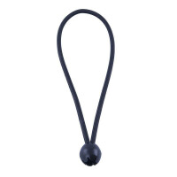 Set of 25 elastic loops with ball to closure, 25cm, black