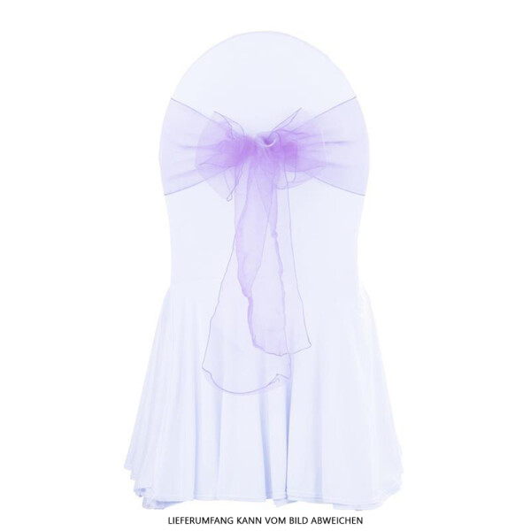 Expand Gastro-Qualität Dekoration Stuhlschleife aus Organza Lavendel