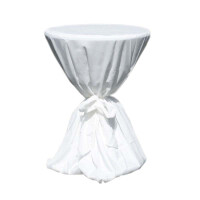 BUDGET cover for round bistro/bar tables 80cm throw white