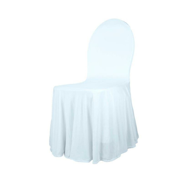 Budget chair cover throw with skirting