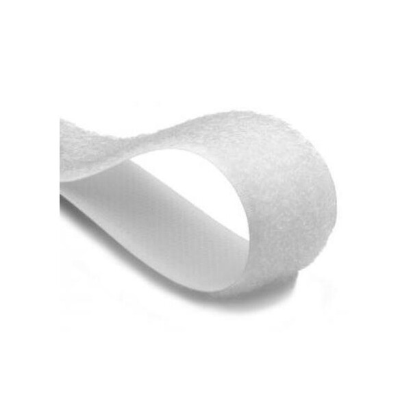 Flauschband elastisch 25m Breite 20mm weiß