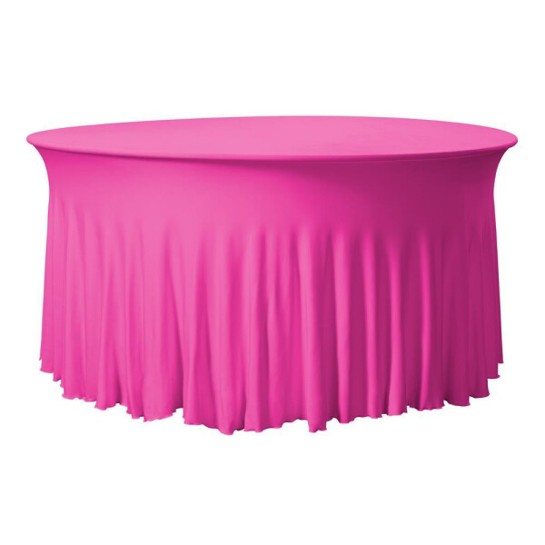 Tischhusse Strech Grandeur Rund Ø150x73cm Pink