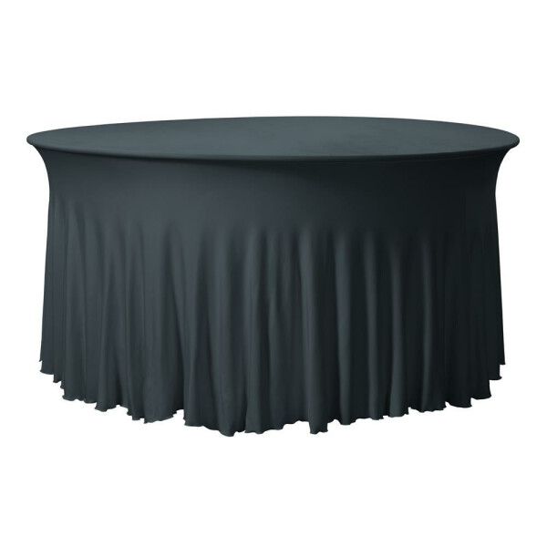 Table cover Strech Grandeur Round anthracite