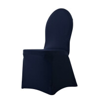 Budget chair cover stretch navy blue