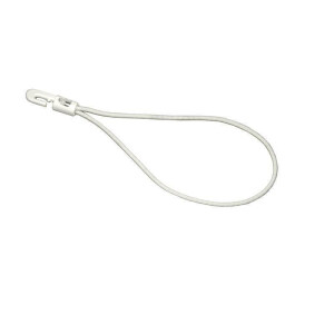25x Elastic loops with mini hook 25cm, white