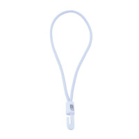 25x Elastic loops with mini hook 25cm, white