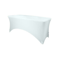 Expand BUDGET table cover stretch 140cm- 160cm white