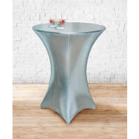 Cocktail table cover stretch 80-86cm Budget silver metalic