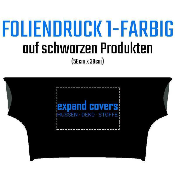 Expand PRO Foliendruck 1-farbig auf schwarze Expand Tischcover