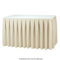 Skirting table, table covering box pleat 170gr/m² 410cm x 73cm 4,1m x 0,73m beige