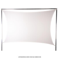 Expand PRO Screen, Stretchleinwand Weiß 1,5m x 2,8m